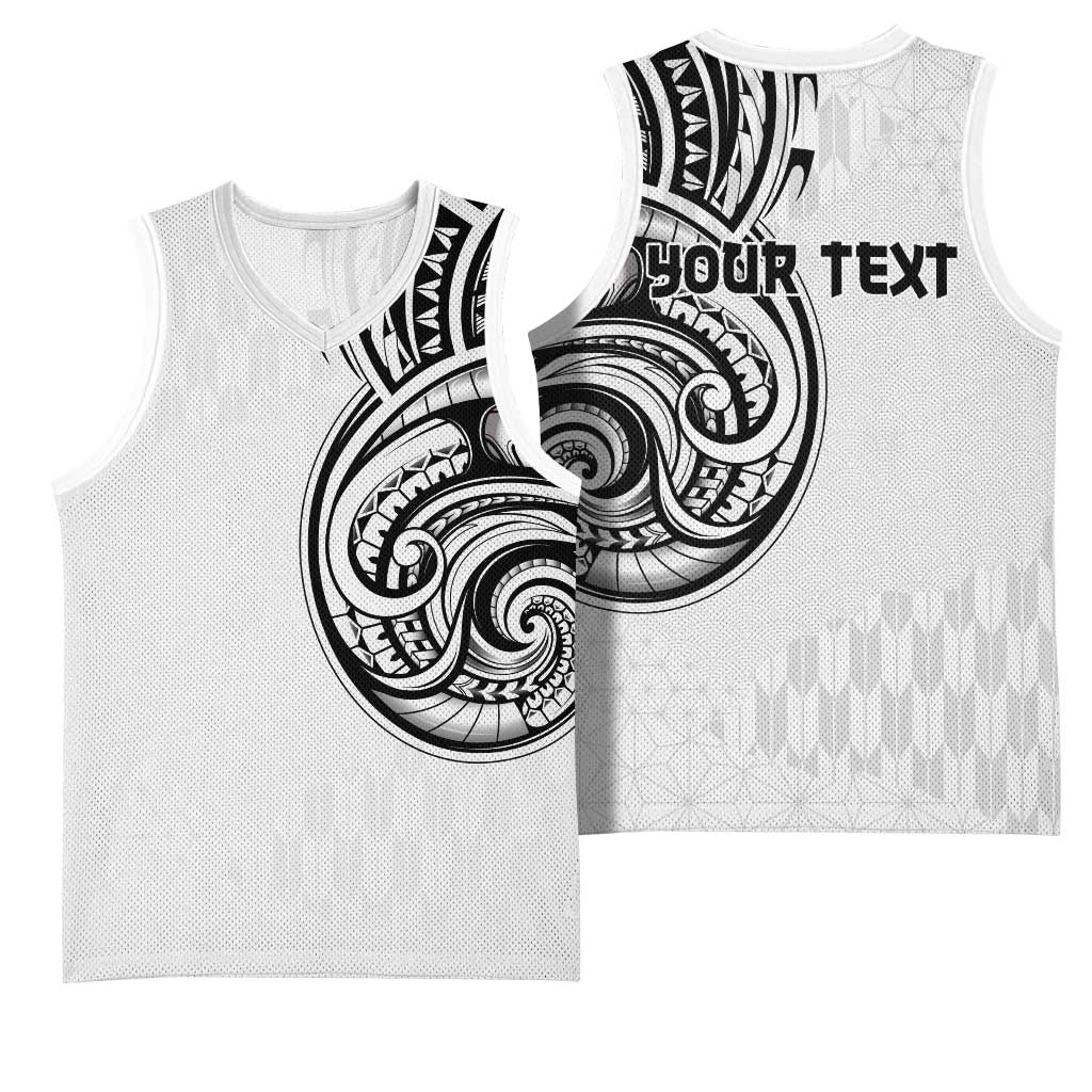 Hawaii and Japanese Culture Personalised Basketball Jersey With Polynesian Tribal Tattoo Style - Polynesian Pride