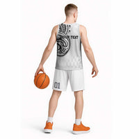 Hawaii and Japanese Culture Personalised Basketball Jersey With Polynesian Tribal Tattoo Style - Polynesian Pride