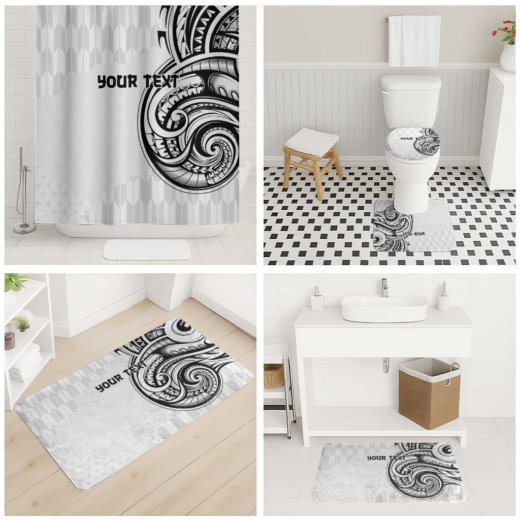 Hawaii and Japanese Culture Personalised Bathroom Set With Polynesian Tribal Tattoo Style - Polynesian Pride