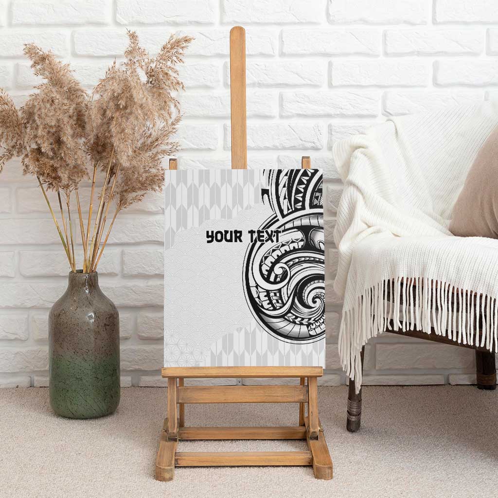 Hawaii and Japanese Culture Personalised Canvas Wall Art With Polynesian Tribal Tattoo Style
