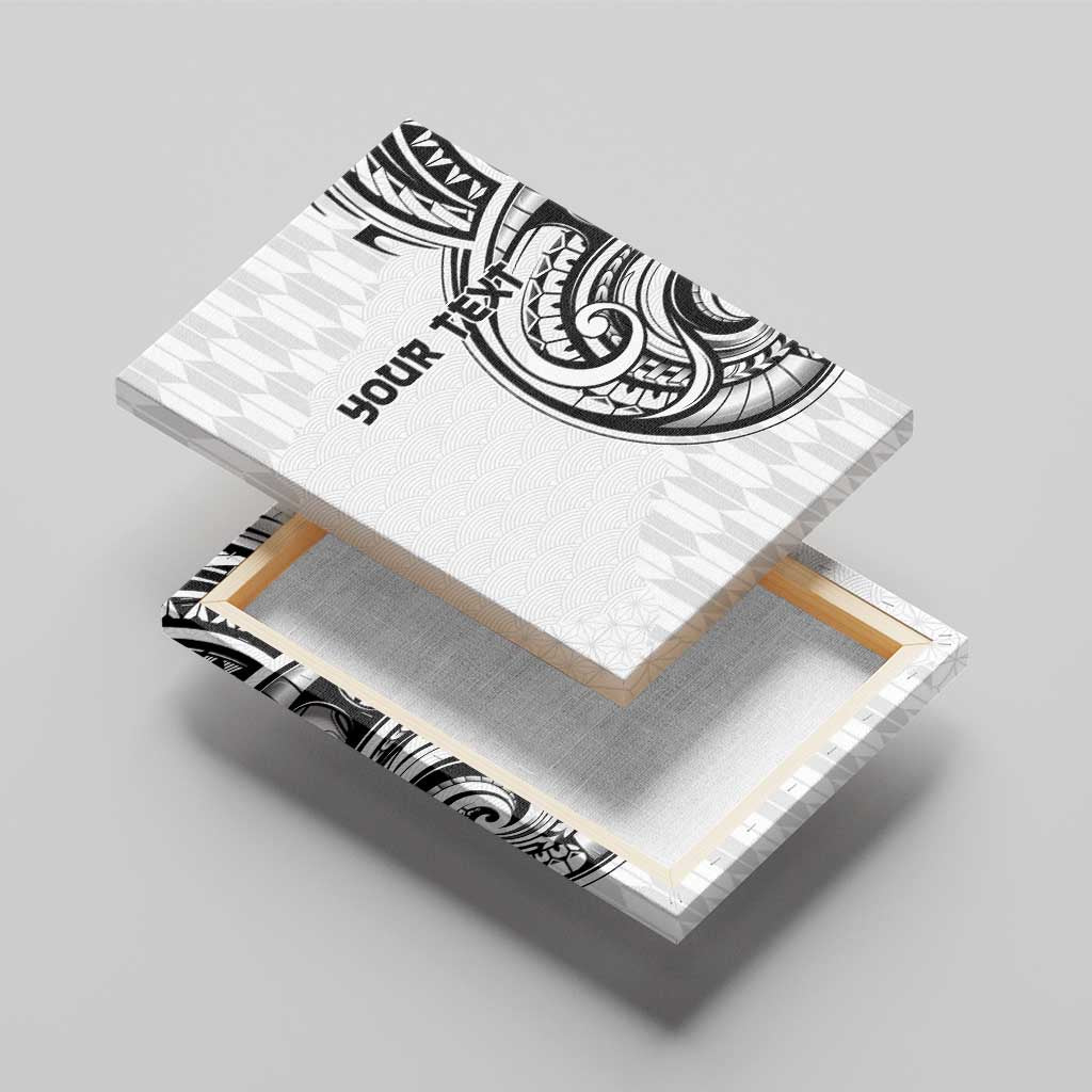 Hawaii and Japanese Culture Personalised Canvas Wall Art With Polynesian Tribal Tattoo Style