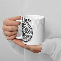 Hawaii and Japanese Culture Personalised Ceramic Mug With Polynesian Tribal Tattoo Style - Polynesian Pride