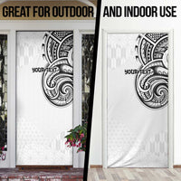 Hawaii and Japanese Culture Personalised Door Cover With Polynesian Tribal Tattoo Style - Polynesian Pride