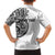 Hawaii and Japanese Culture Personalised Family Matching Off Shoulder Short Dress and Hawaiian Shirt With Polynesian Tribal Tattoo Style