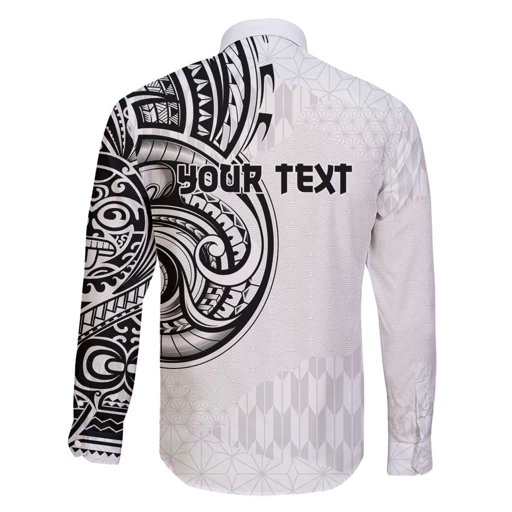 Hawaii and Japanese Culture Personalised Family Matching Puletasi and Hawaiian Shirt With Polynesian Tribal Tattoo Style