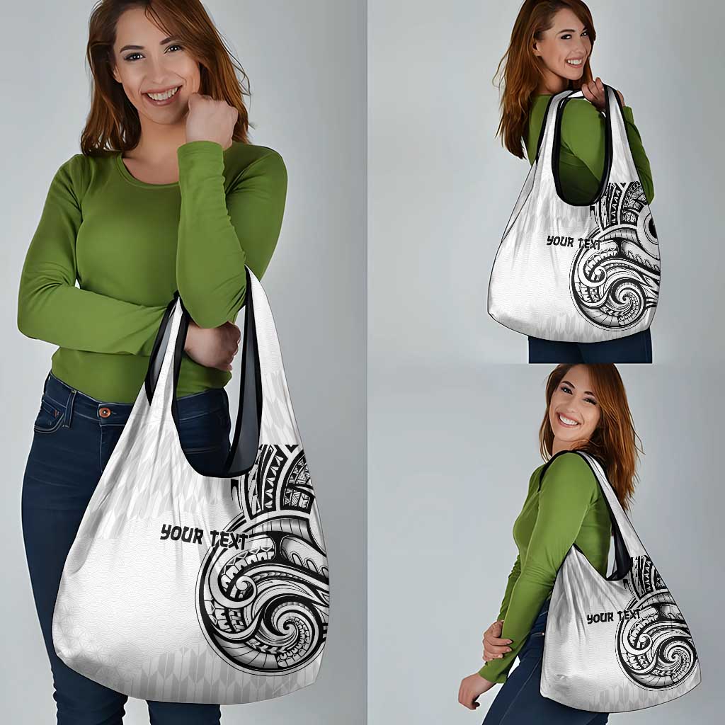 Hawaii and Japanese Culture Personalised Grocery Bag With Polynesian Tribal Tattoo Style