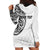 Hawaii and Japanese Culture Personalised Hoodie Dress With Polynesian Tribal Tattoo Style