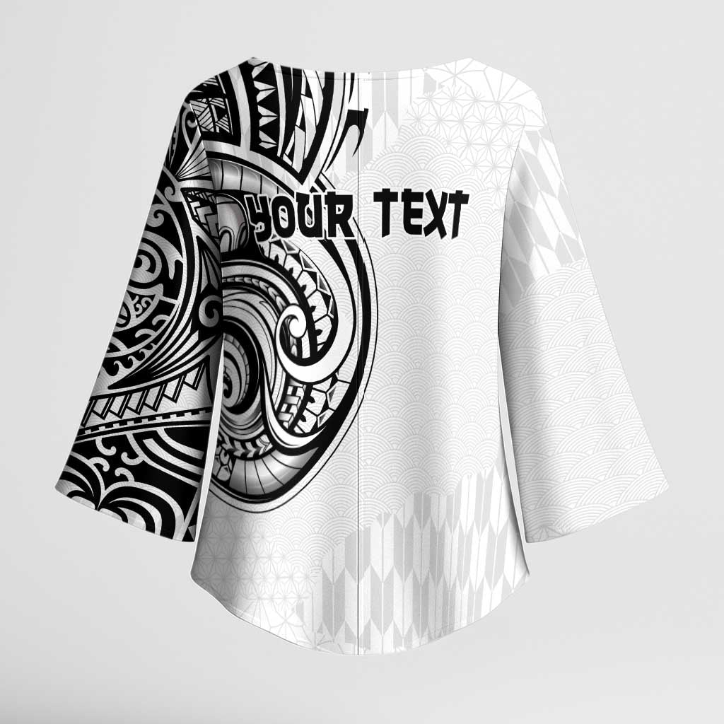 Hawaii and Japanese Culture Personalised Kimono Sleeve Blouse With Polynesian Tribal Tattoo Style - Polynesian Pride