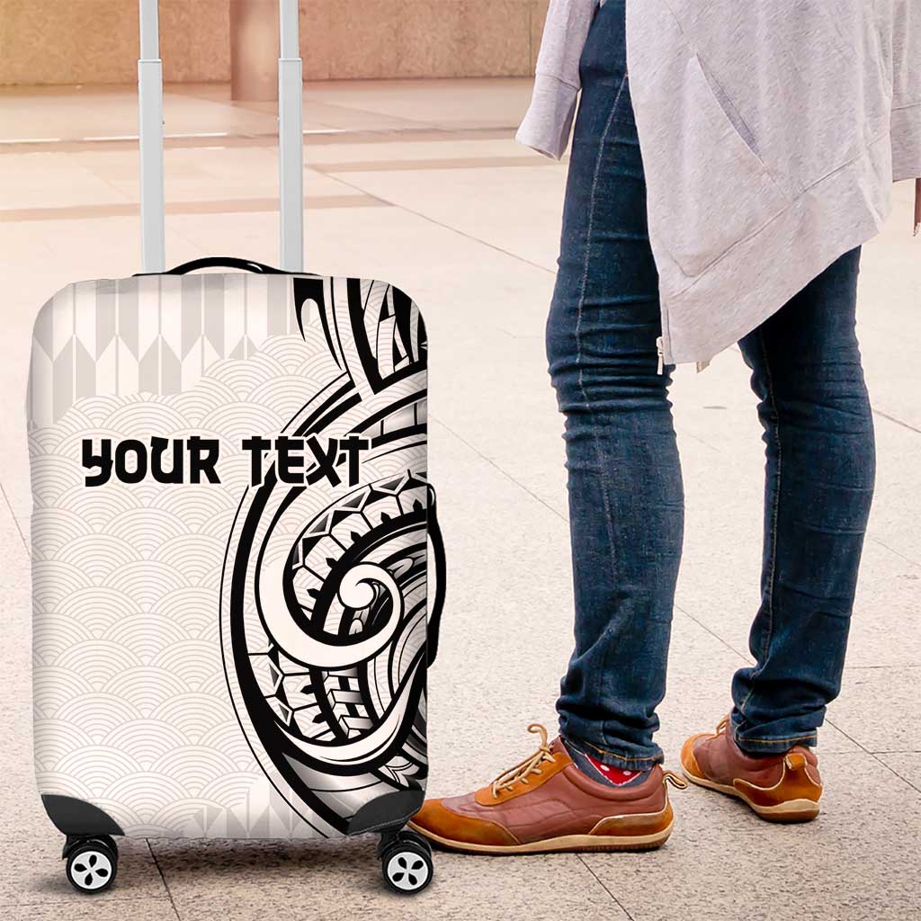 Hawaii and Japanese Culture Personalised Luggage Cover With Polynesian Tribal Tattoo Style
