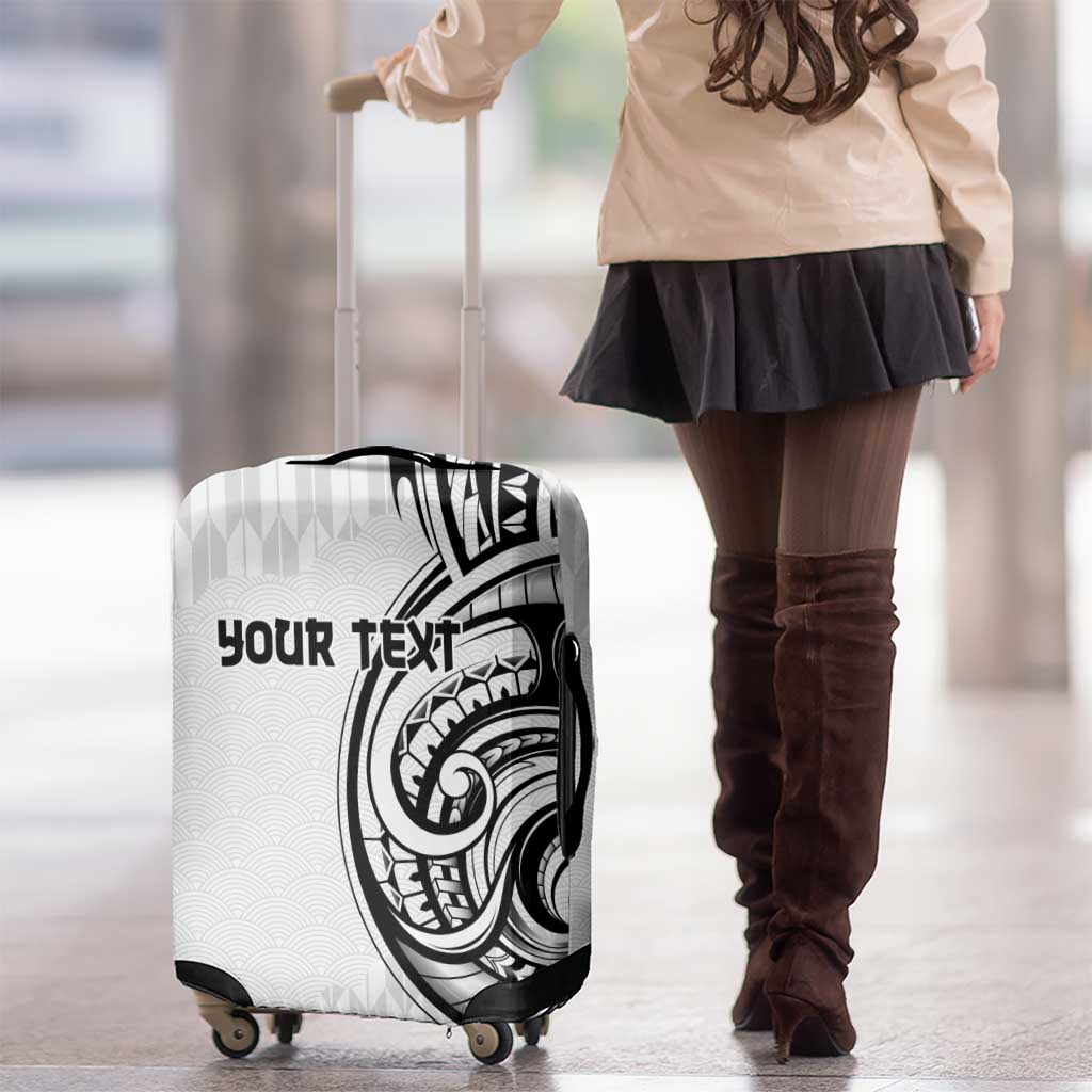 Hawaii and Japanese Culture Personalised Luggage Cover With Polynesian Tribal Tattoo Style