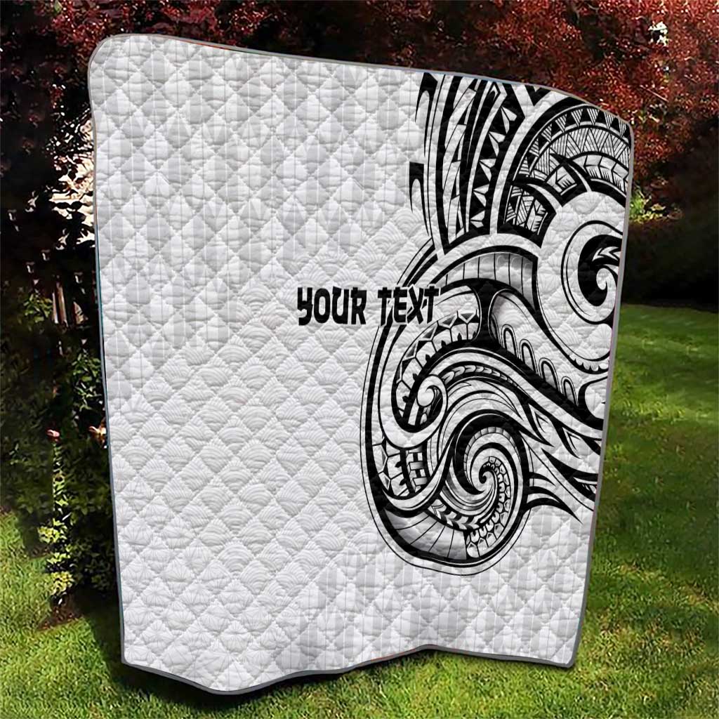 Hawaii and Japanese Culture Personalised Quilt With Polynesian Tribal Tattoo Style