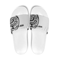 Hawaii and Japanese Culture Personalised Slide Sandals With Polynesian Tribal Tattoo Style - Polynesian Pride
