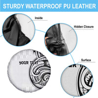 Hawaii and Japanese Culture Personalised Spare Tire Cover With Polynesian Tribal Tattoo Style