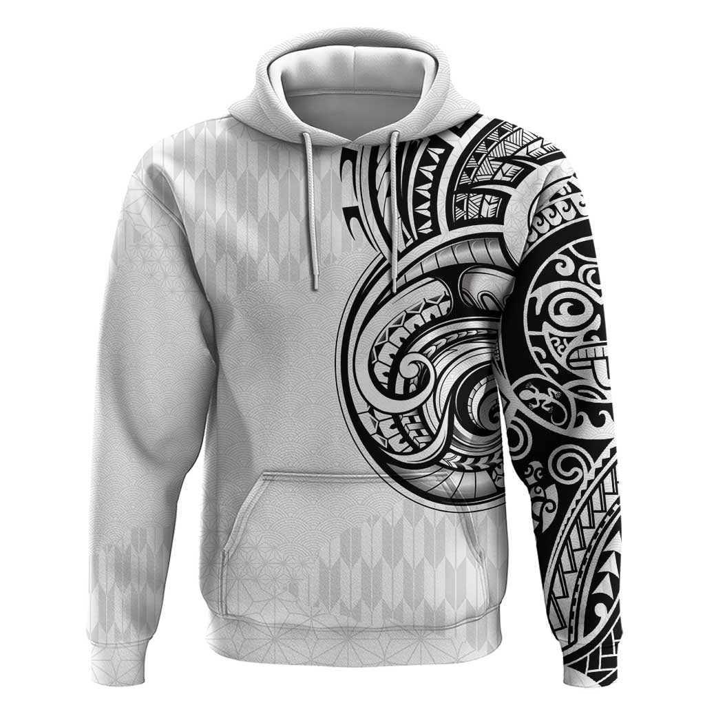 Hawaii and Japanese Culture Personalised Zip Hoodie With Polynesian Tribal Tattoo Style