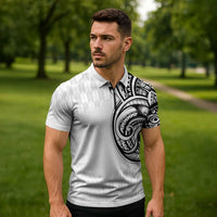 Hawaii and Japanese Culture Personalised Zipper Polo Shirt With Polynesian Tribal Tattoo Style - Polynesian Pride