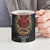 Hawaii and Japanese Oni Mask Personalised Ceramic Mug Kakau Pattern Dark Art Style - Polynesian Pride