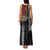 Hawaii and Japanese Oni Mask Personalised Family Matching Tank Maxi Dress and Hawaiian Shirt Kakau Pattern Dark Art Style