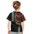 Hawaii and Japanese Oni Mask Personalised Kid T Shirt Kakau Pattern Dark Art Style