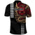 Hawaii and Japanese Oni Mask Personalised Polo Shirt Kakau Pattern Dark Art Style