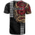 Hawaii and Japanese Oni Mask Personalised T Shirt Kakau Pattern Dark Art Style