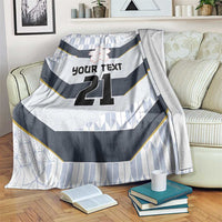 Japan Pacific Rugby 2022-23 Custom Blanket Black Sakura Japanese Wave Pattern