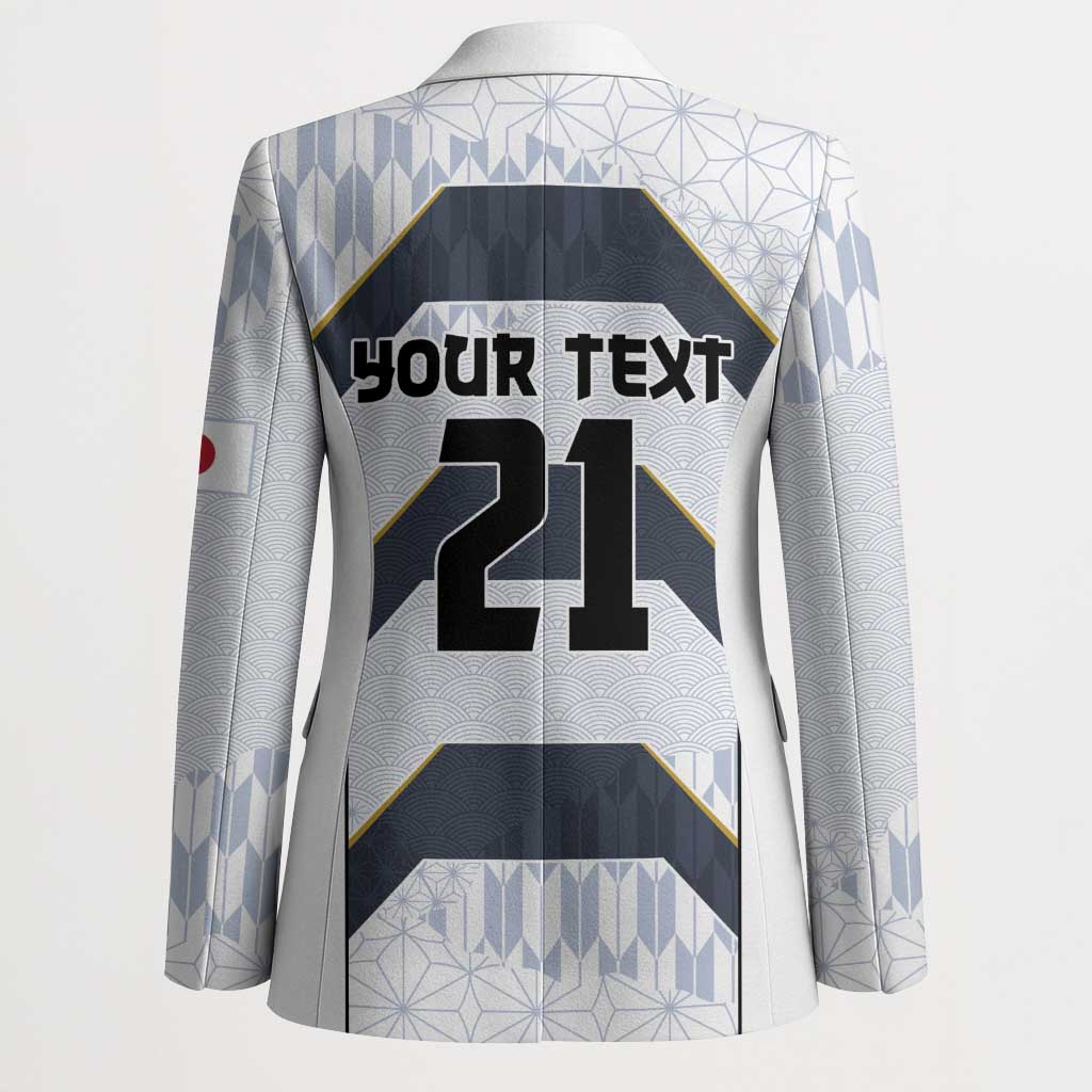 Japan Pacific Rugby 2022-23 Custom Blazer Black Sakura Japanese Wave Pattern - Polynesian Pride