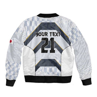 Japan Pacific Rugby 2022-23 Custom Bomber Jacket Black Sakura Japanese Wave Pattern LT9 - Polynesian Pride