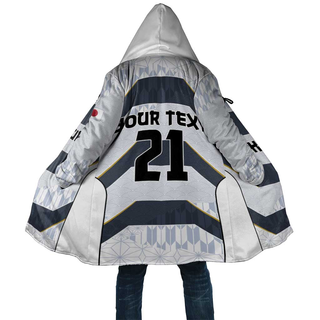 Japan Pacific Rugby 2022-23 Custom Cloak Black Sakura Japanese Wave Pattern - Polynesian Pride