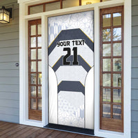 Japan Pacific Rugby 2022-23 Custom Door Cover Black Sakura Japanese Wave Pattern - Polynesian Pride