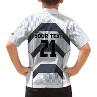 Japan Pacific Rugby 2022-23 Custom Family Matching Off The Shoulder Long Sleeve Dress and Hawaiian Shirt Black Sakura Japanese Wave Pattern