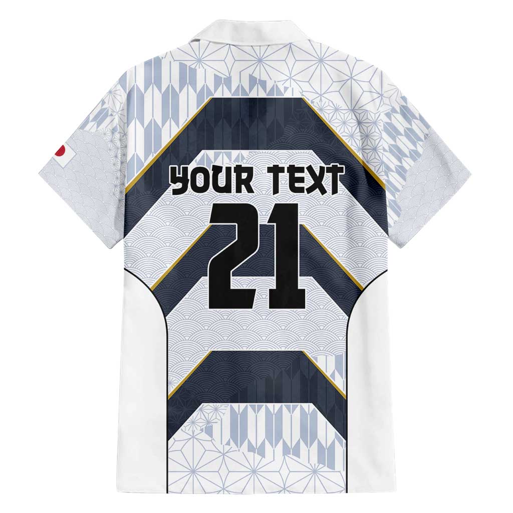 Japan Pacific Rugby 2022-23 Custom Family Matching Off Shoulder Maxi Dress and Hawaiian Shirt Black Sakura Japanese Wave Pattern