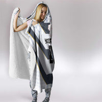 Japan Pacific Rugby 2022-23 Custom Hooded Blanket Black Sakura Japanese Wave Pattern