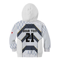 Japan Pacific Rugby 2022-23 Custom Kid Hoodie Black Sakura Japanese Wave Pattern