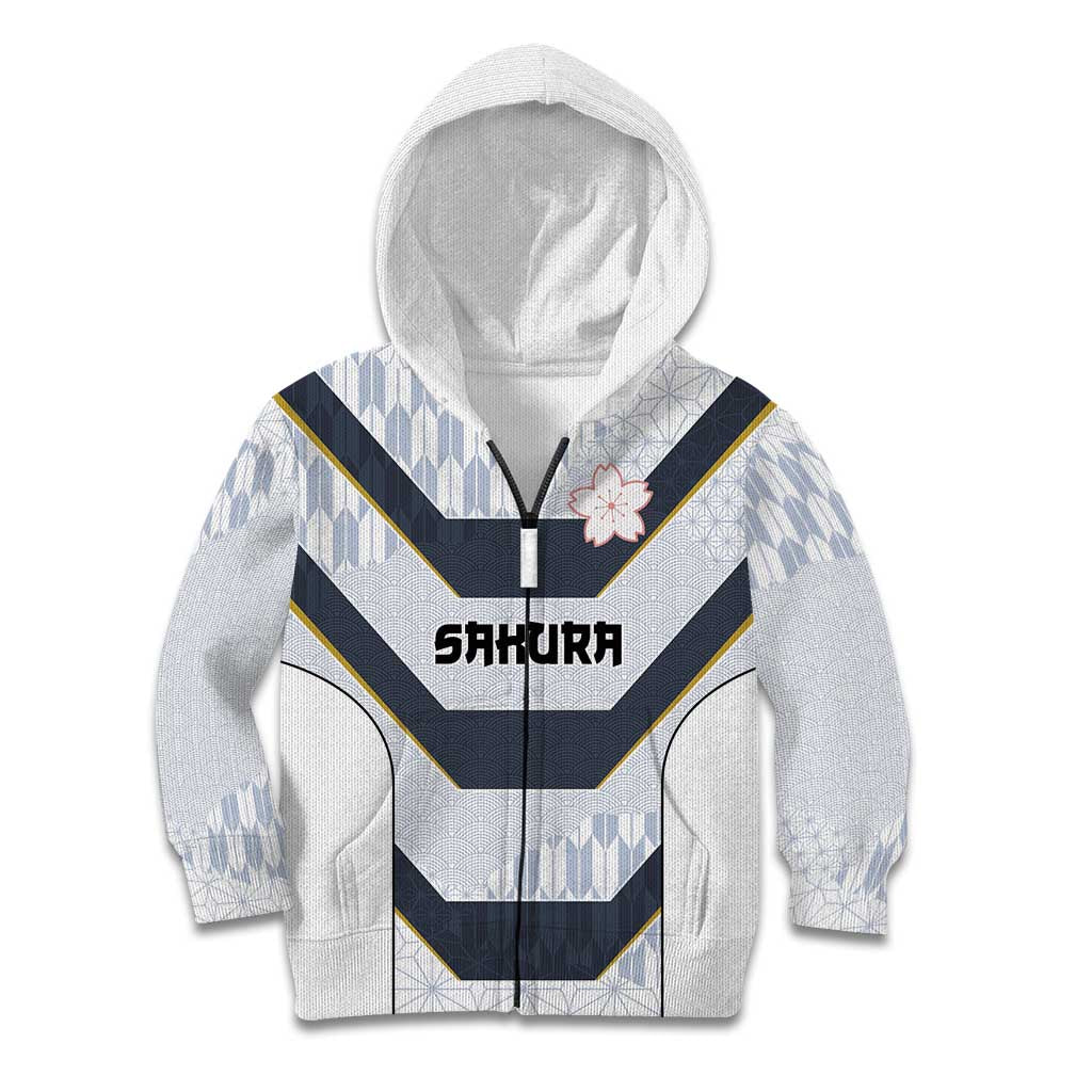 Japan Pacific Rugby 2022-23 Custom Kid Hoodie Black Sakura Japanese Wave Pattern