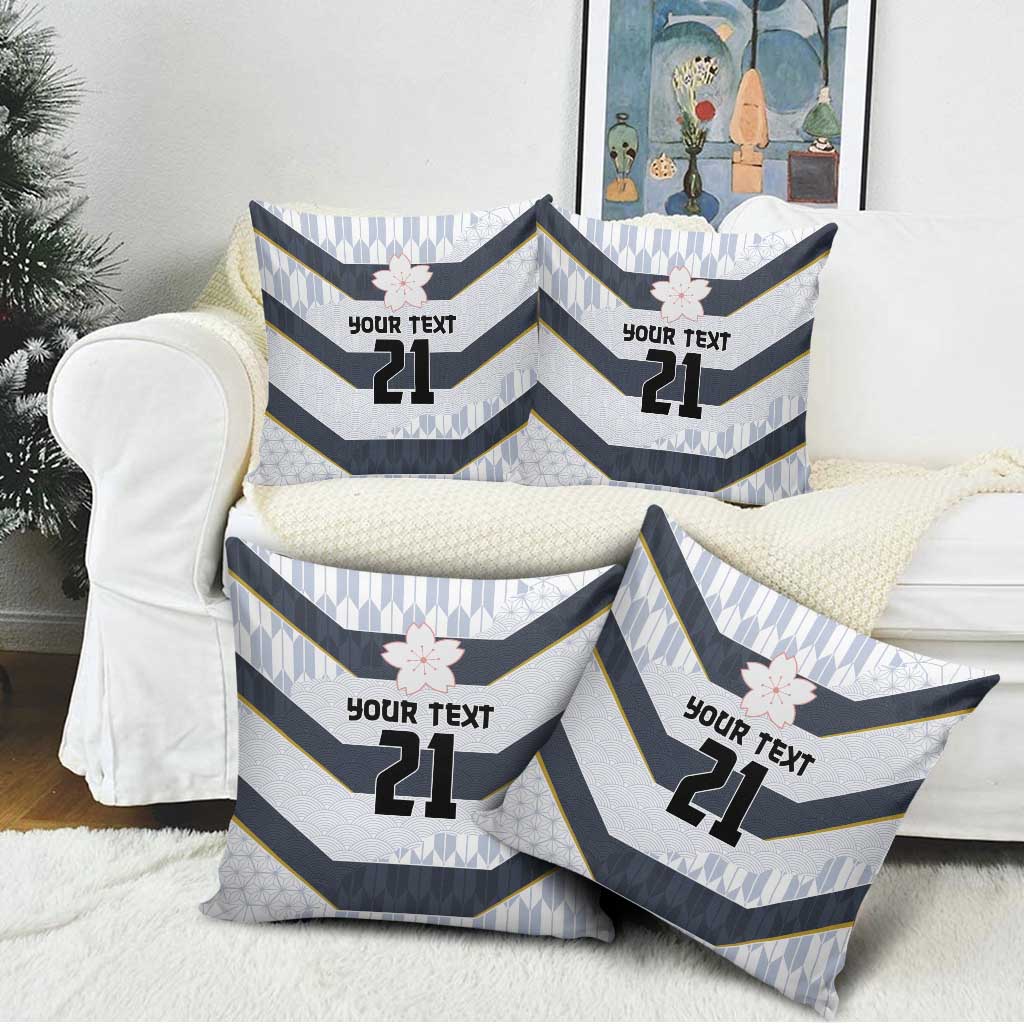 Japan Pacific Rugby 2022-23 Custom Pillow Cover Black Sakura Japanese Wave Pattern LT9 - Polynesian Pride