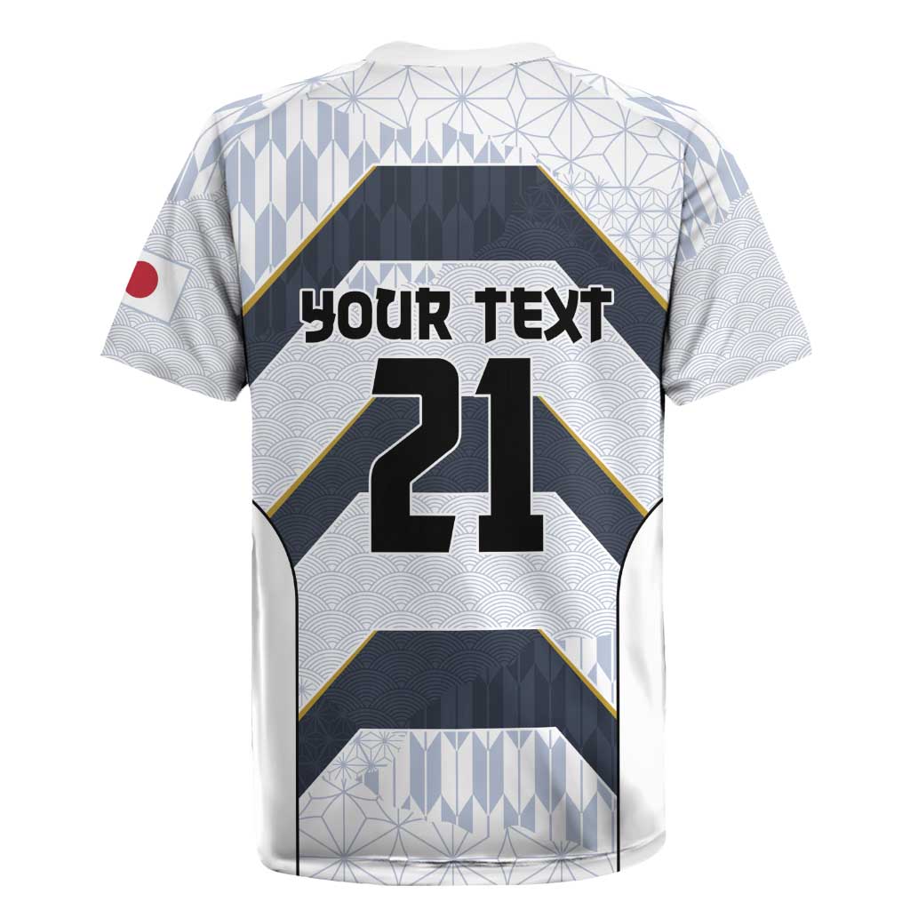 Japan Pacific Rugby 2022-23 Custom Rugby Jersey Black Sakura Japanese Wave Pattern
