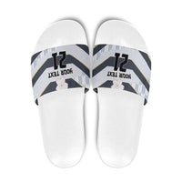 Japan Pacific Rugby 2022-23 Custom Slide Sandals Black Sakura Japanese Wave Pattern - Polynesian Pride