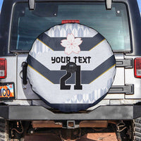 Japan Pacific Rugby 2022-23 Custom Spare Tire Cover Black Sakura Japanese Wave Pattern