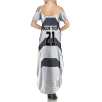 Japan Pacific Rugby 2022-23 Custom Summer Maxi Dress Black Sakura Japanese Wave Pattern LT9 - Polynesian Pride