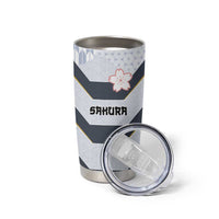 Japan Pacific Rugby 2022-23 Custom Tumbler Cup Black Sakura Japanese Wave Pattern