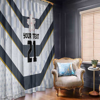 Japan Pacific Rugby 2022-23 Custom Window Curtain Black Sakura Japanese Wave Pattern