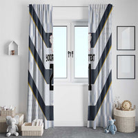 Japan Pacific Rugby 2022-23 Custom Window Curtain Black Sakura Japanese Wave Pattern