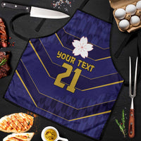 Japan Pacific Rugby 2022-23 Custom Apron Blue Sakura Japanese Wave Pattern - Polynesian Pride