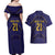Japan Pacific Rugby 2022-23 Custom Couples Matching Off Shoulder Maxi Dress and Hawaiian Shirt Blue Sakura Japanese Wave Pattern