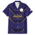 Japan Pacific Rugby 2022-23 Custom Family Matching Off Shoulder Short Dress and Hawaiian Shirt Blue Sakura Japanese Wave Pattern