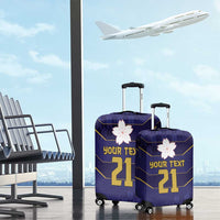Japan Pacific Rugby 2022-23 Custom Luggage Cover Blue Sakura Japanese Wave Pattern