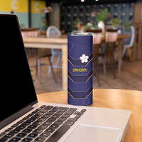 Japan Pacific Rugby 2022-23 Custom Skinny Tumbler Blue Sakura Japanese Wave Pattern LT9 - Polynesian Pride