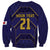 Japan Pacific Rugby 2022-23 Custom Sweatshirt Blue Sakura Japanese Wave Pattern