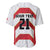 Japan Pacific Rugby 2022-23 Custom Baseball Jersey Red Sakura Japanese Wave Pattern