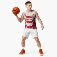 Japan Pacific Rugby 2022-23 Custom Basketball Jersey Red Sakura Japanese Wave Pattern - Polynesian Pride